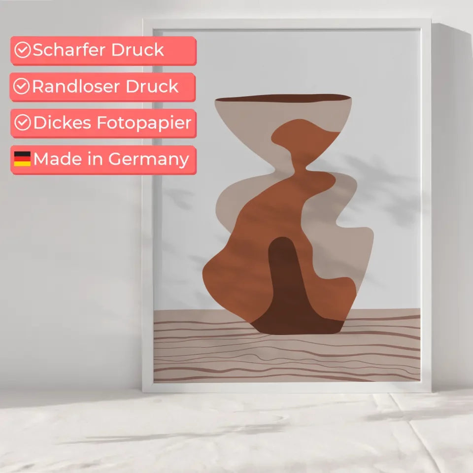 Poster skandinavische Boho Vase minimalistisch 6