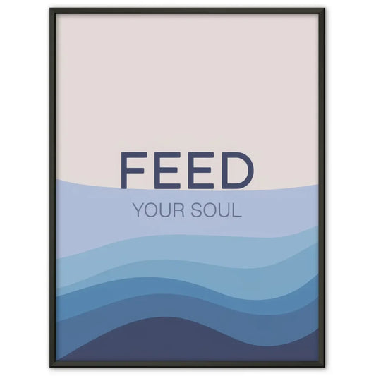 Minimalistisches Poster mit blauem Farbverlauf und inspirierendem Text 1