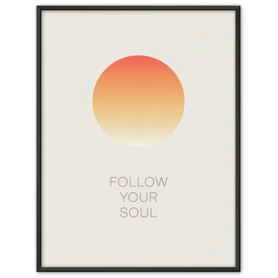 Minimalistischer Poster mit Farbverlaufskreis 1