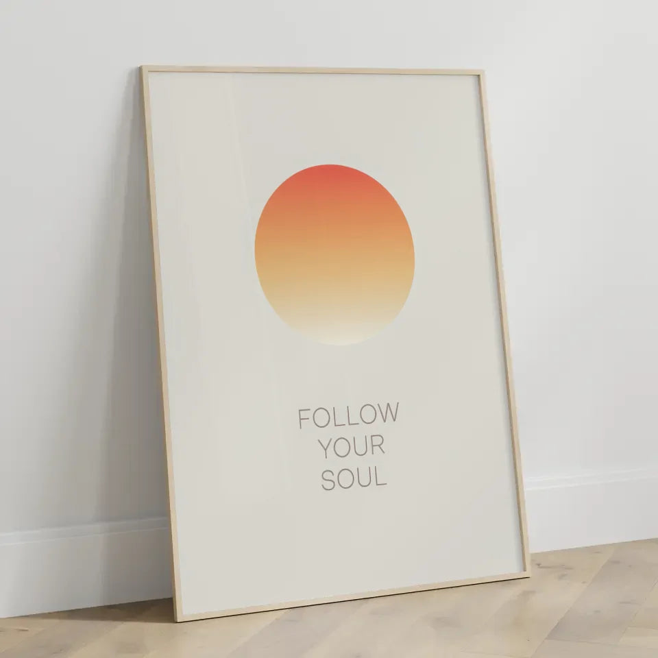 Minimalistischer Poster mit Farbverlaufskreis 3