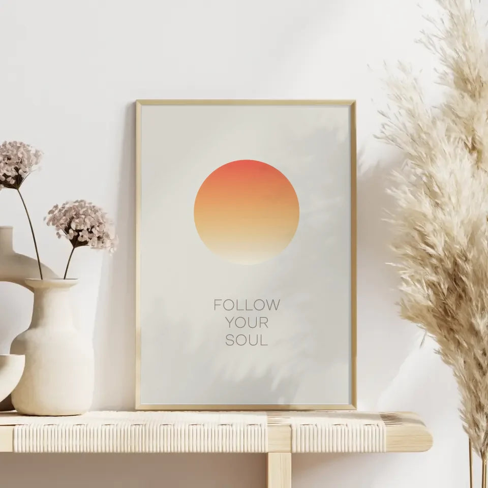 Minimalistischer Poster mit Farbverlaufskreis 4