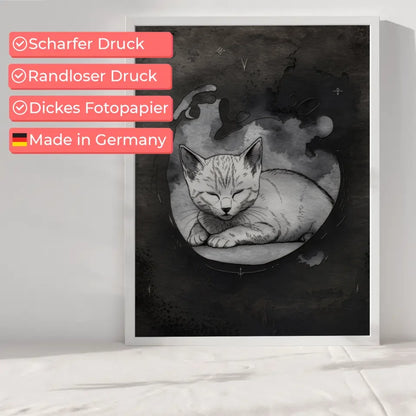 Minimalistisches Kätzchen Poster in Grau 6