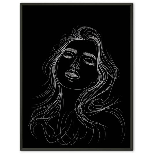 Monochrome Frauengesicht Poster Kunstwerk 1