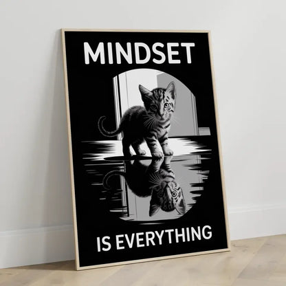 Poster Kätzchen mit Mindset Spruch Motiv