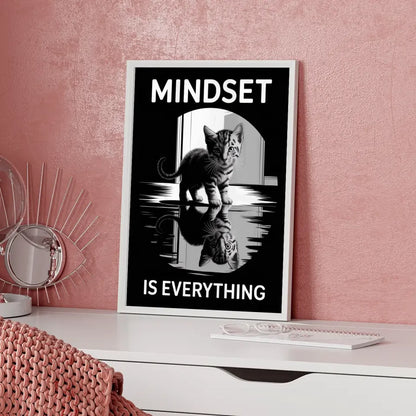 Poster Kätzchen mit Mindset Spruch Motiv