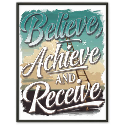 Inspirierendes Poster mit Motivationsspruch und Himmelselementen 1