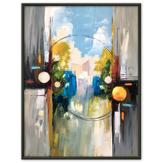 Abstraktes Poster mit Acrylgemälde und Außenszene gestalten 1