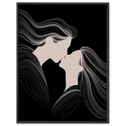 Poster abstrakte Silhouetten von Mann und Frau 1