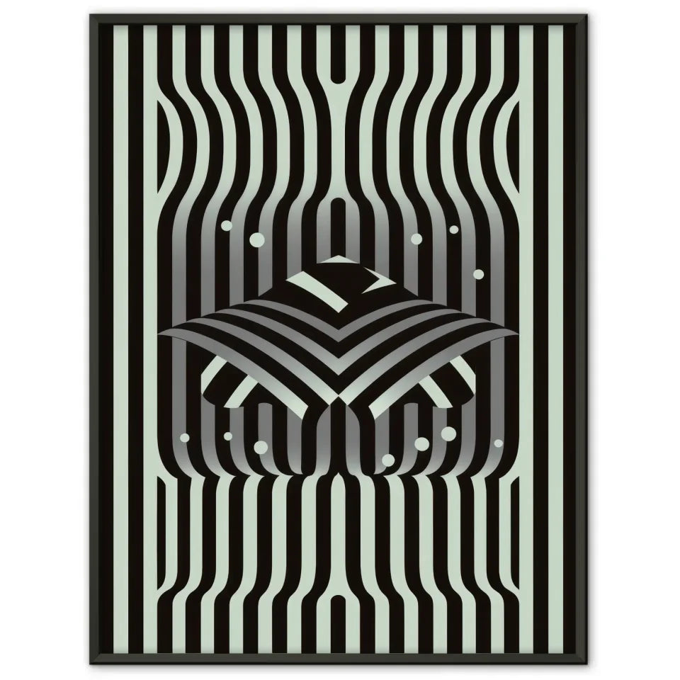 Abstraktes Poster mit Linien und geometrischen Formen 1