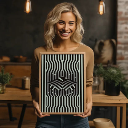 Abstraktes Poster mit Linien und geometrischen Formen 2