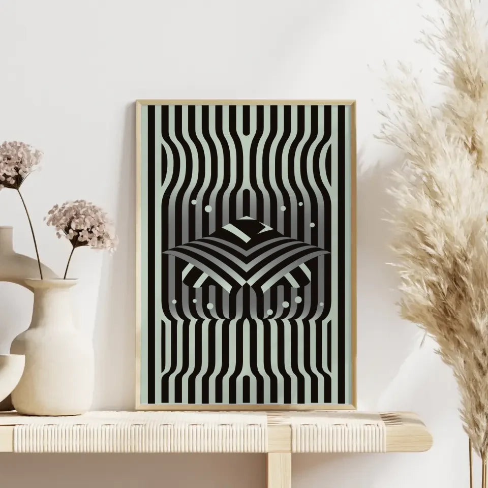 Abstraktes Poster mit Linien und geometrischen Formen 4