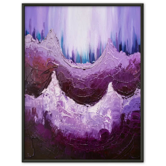 Abstraktes Poster in Lila mit Ölgemälde Effekt 1