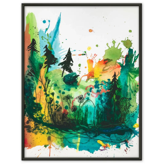 Katzenfreunde Poster mit abstrakt buntem Design für Katzenliebhaber 1