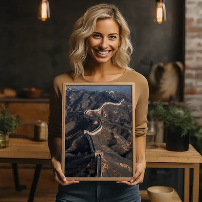 Chinesische Mauer Poster in Luftbildperspektive kaufen 2