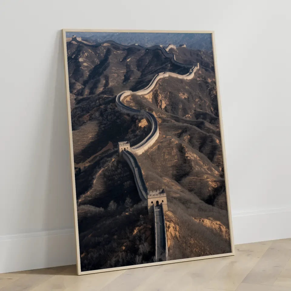 Chinesische Mauer Poster in Luftbildperspektive kaufen 3