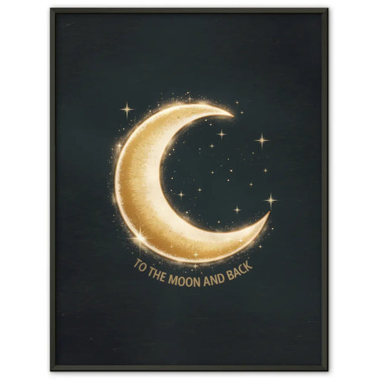 Mondsichel Poster mit magischem Licht und Sternen für Traumliebhaber 1