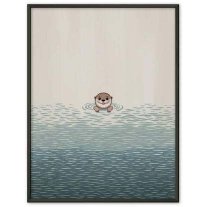 Charming Poster mit niedlichem Otter auf Wasser 1