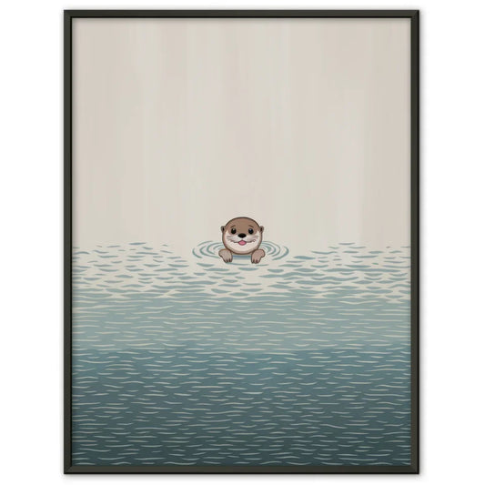 Charming Poster mit niedlichem Otter auf Wasser 1