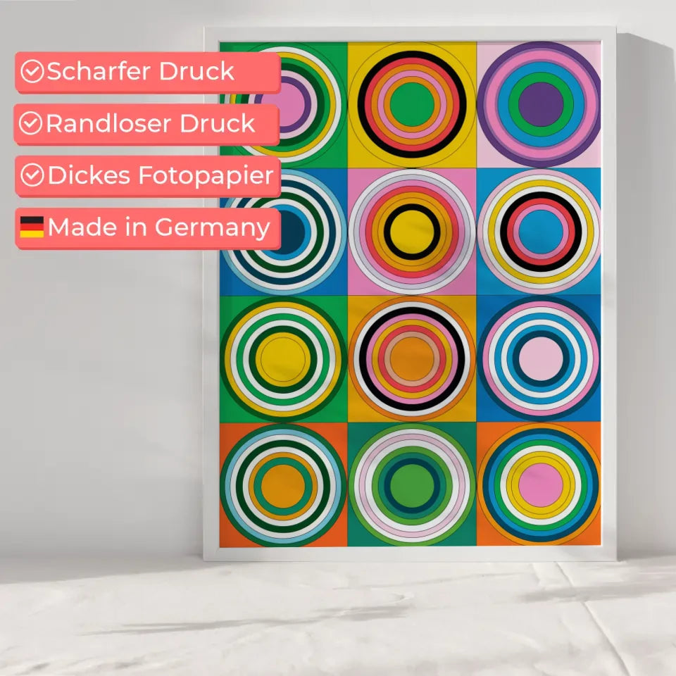 Farbige Kunst Poster mit Kreisen und Mustern in Harmonie 6