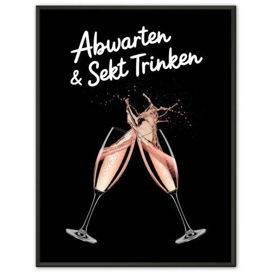 Poster mit Champagnergläsern in elegantem Design