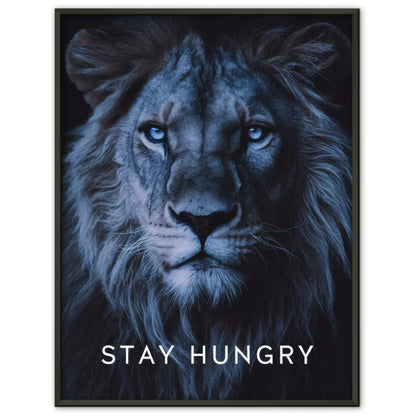 Majestätisches Löwengesicht Poster im Dunkelton