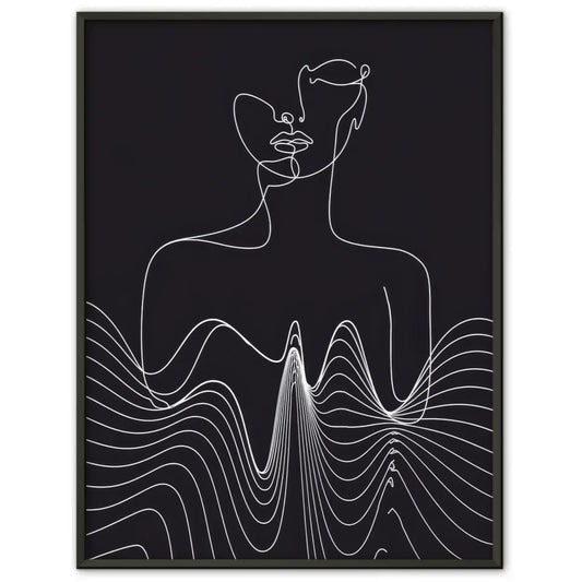 Minimalistisches Poster in Schwarzweiß für dein Zuhause