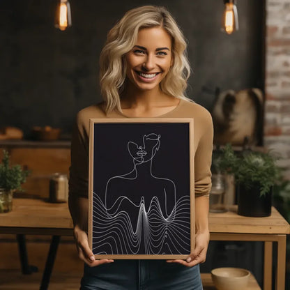 Minimalistisches Poster in Schwarzweiß für dein Zuhause