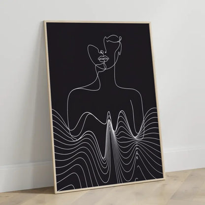 Minimalistisches Poster in Schwarzweiß für dein Zuhause