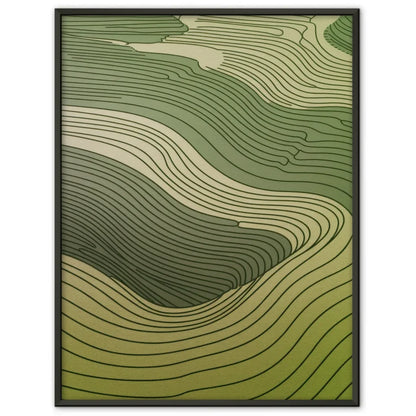 Abstraktes Poster mit sanften Hügelmotiven