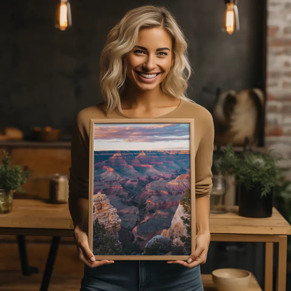 Abstrakte Boho Poster mit skandinavischer Vasenillustration