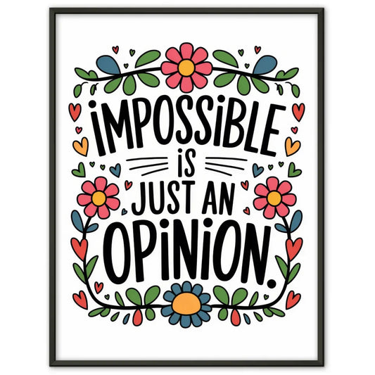 Inspirierendes Poster mit buntem Design
