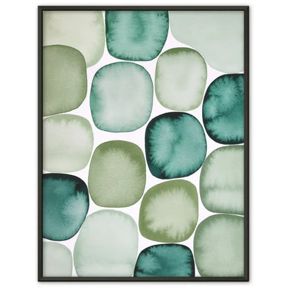 Abstraktes Aquarell Poster in Grün und Blau für dein Zuhause