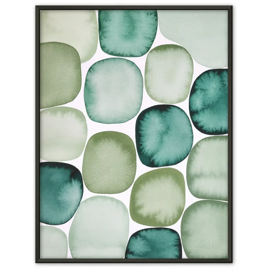 Abstraktes Aquarell Poster in Grün und Blau für dein Zuhause