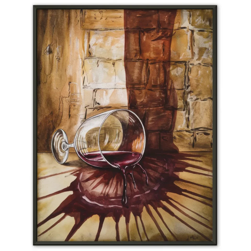 Auffälliges Poster mit avantgardistischem Frauengesicht