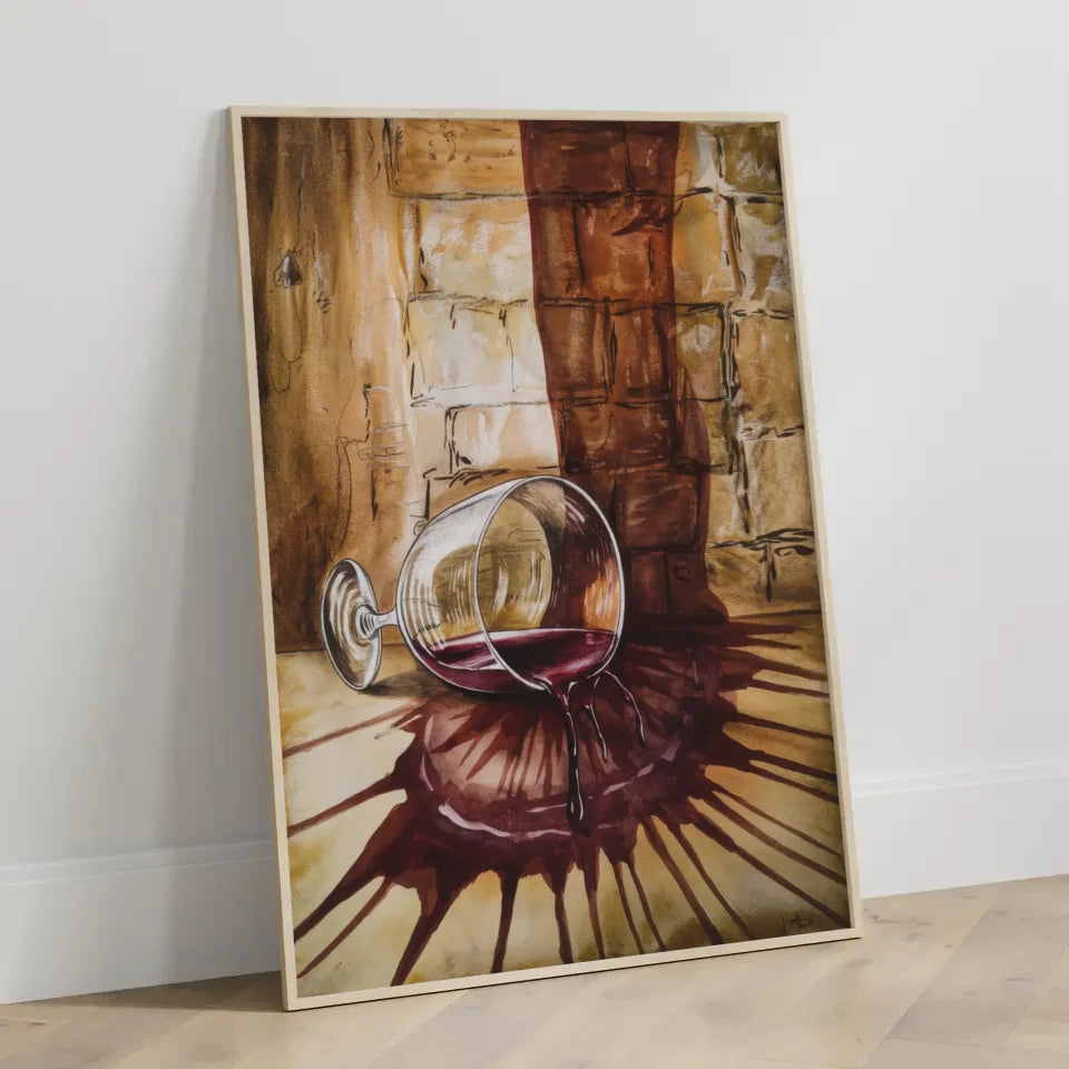 Auffälliges Poster mit avantgardistischem Frauengesicht