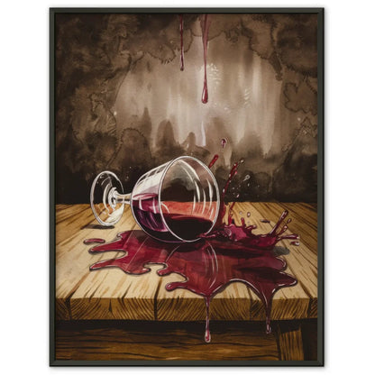 Avantgardistisches Poster mit leuchtend roten Lippen und Luxusakzenten