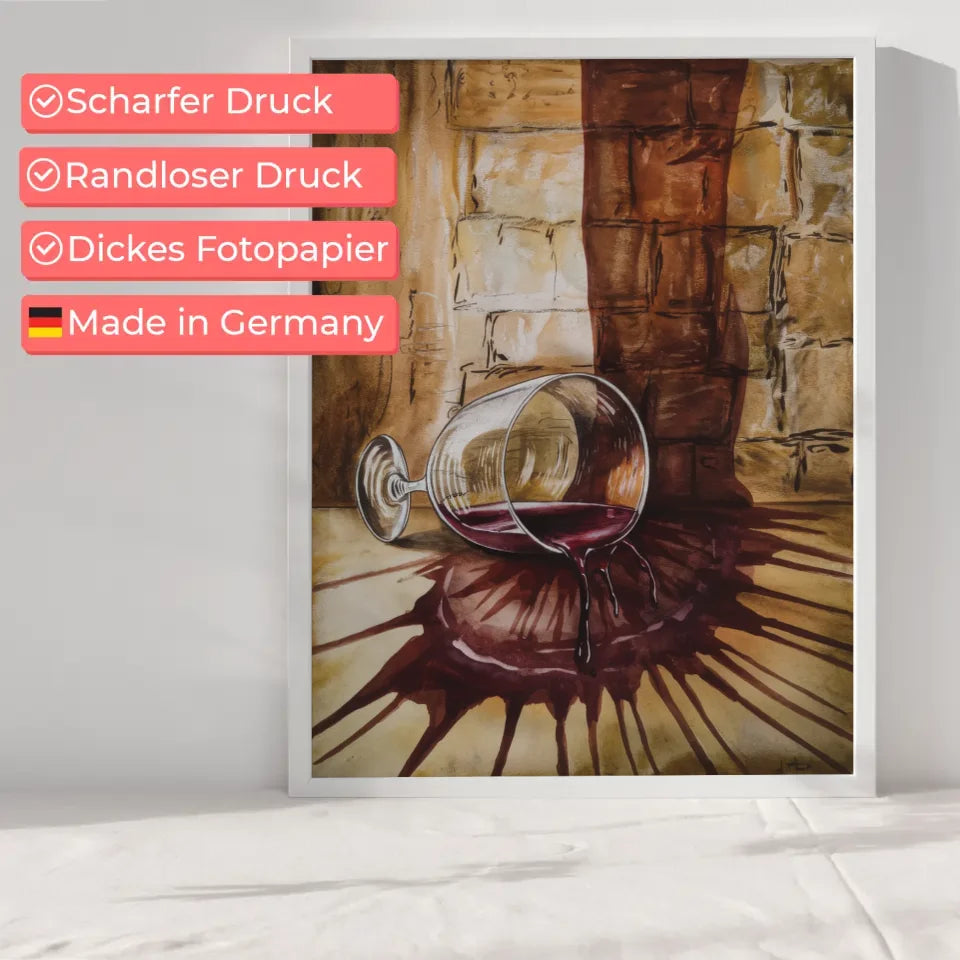 Auffälliges Poster mit avantgardistischem Frauengesicht