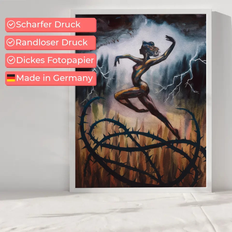 Abstrakter Radfahrer Poster für modernes Wohnzimmerdeko