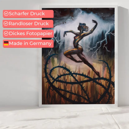 Abstrakter Radfahrer Poster für modernes Wohnzimmerdeko