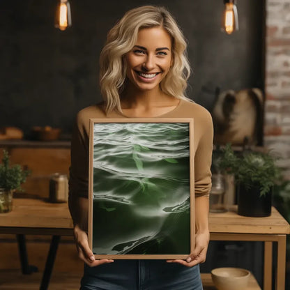 Beruhigendes Poster im Wellenlook für stilvolle Wanddekoration