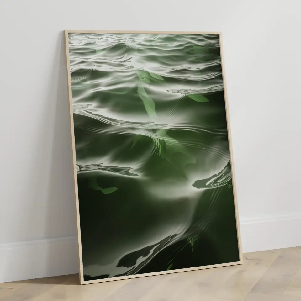 Beruhigendes Poster im Wellenlook für stilvolle Wanddekoration