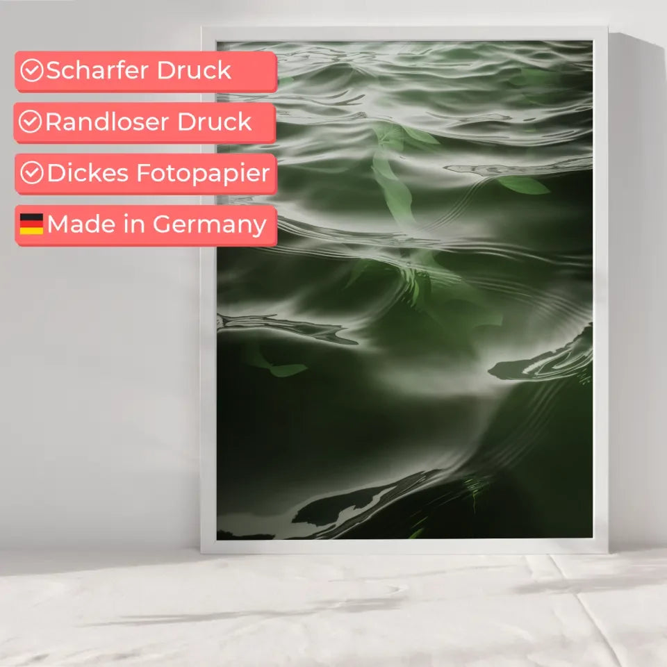 Beruhigendes Poster im Wellenlook für stilvolle Wanddekoration