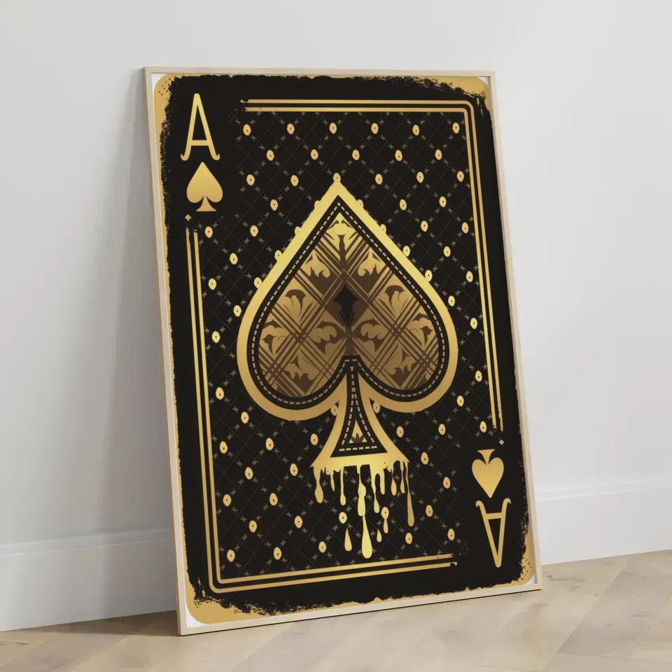 Vintage Ace of Spades Poster im Retro Design