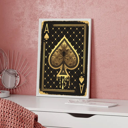 Vintage Ace of Spades Poster im Retro Design