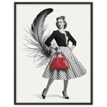 Vintage Poster der eleganten Frau aus den 1950er Jahren