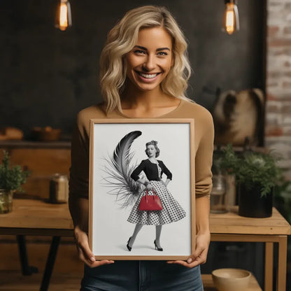 Vintage Poster der eleganten Frau aus den 1950er Jahren