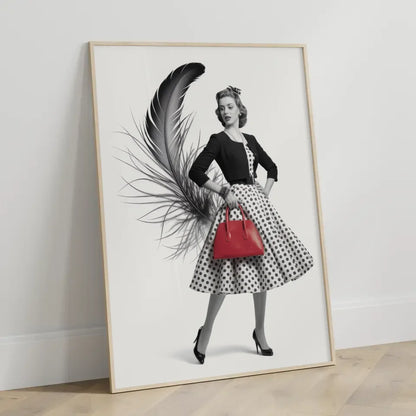 Vintage Poster der eleganten Frau aus den 1950er Jahren