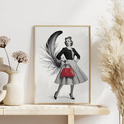 Vintage Poster der eleganten Frau aus den 1950er Jahren