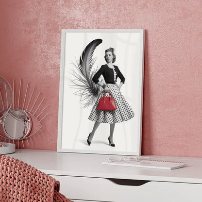 Vintage Poster der eleganten Frau aus den 1950er Jahren