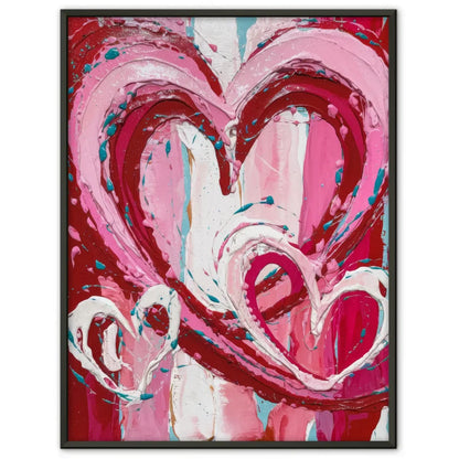 Abstraktes Valentinstag Poster mit Herzen im Country-Art-Stil 1